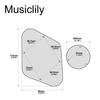 Musiclily LP-Type Back Plate/Control Cavity Set for USA Gibson Les Paul Electric Guitars, 1 Piece, Cream