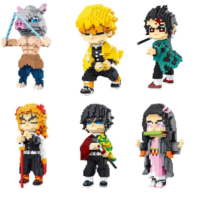 Набор игрушек «Клинок, рассекающий демонов» из алмазных строительных блоков