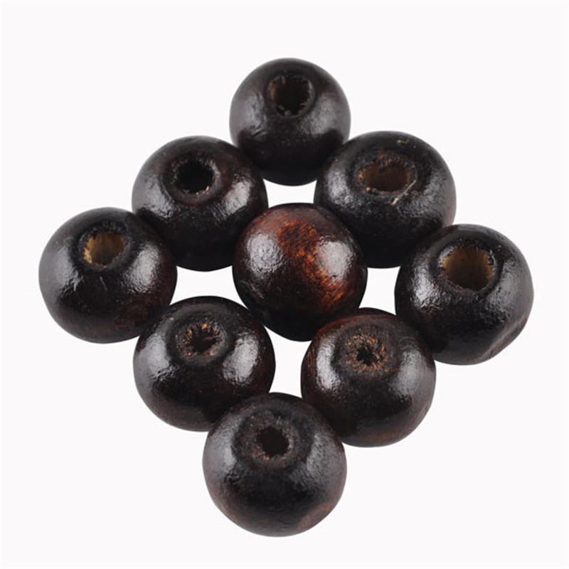 Разноцветные свободные круглые натуральные деревянные бусины для изготовления ювелирных изделий, детские погремушки, соска, фурнитура из бисера