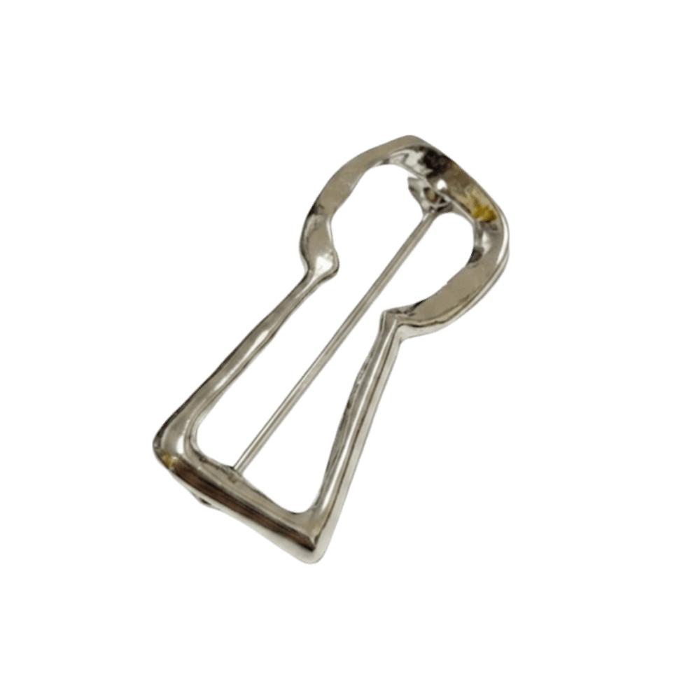 Lock Hole Design Key Shaped Brooch Vintage Style Metal Decorative Pin Suit Coat Accessory  Daily