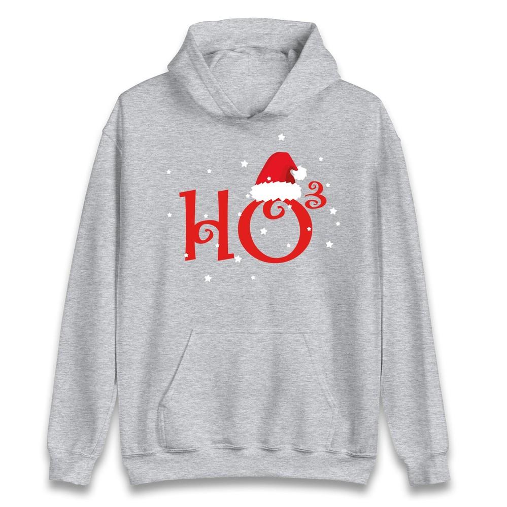 Ho Ho Ho Christmas Hoodie Funny Santa Claus Xmas Sweatshirt Xmas Gift Top