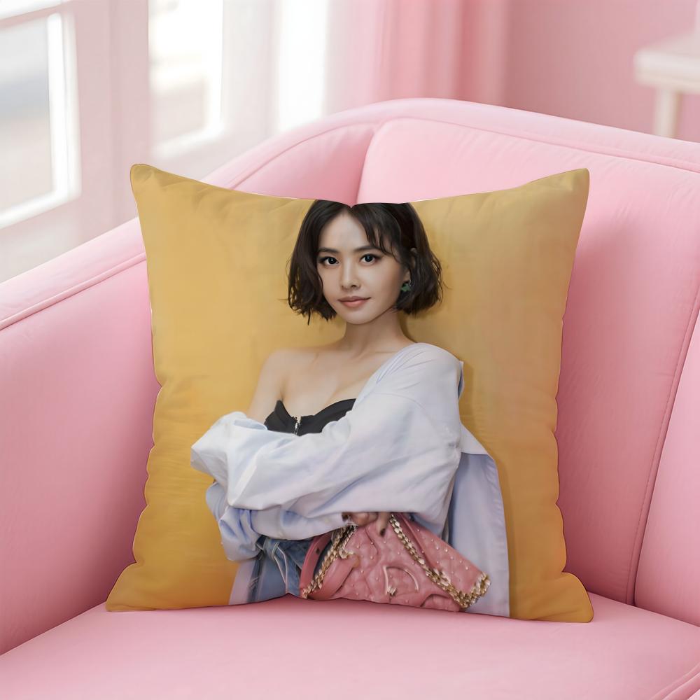 Popular fashionable Chinese singer JJolin Tsai Cushion Cover Pillow Case Soft Friendly Fabric Concealed Zipper
