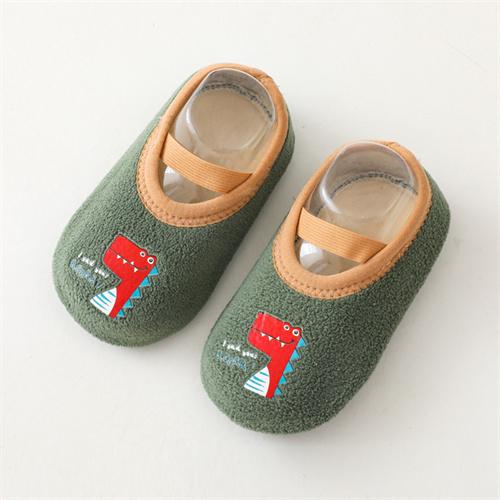 Baby Boys Girls Shoes First Walkers Winter Indoor Outdoor Slippers Infant Crib Floor Shoes with Rubber Sole Anti-slip