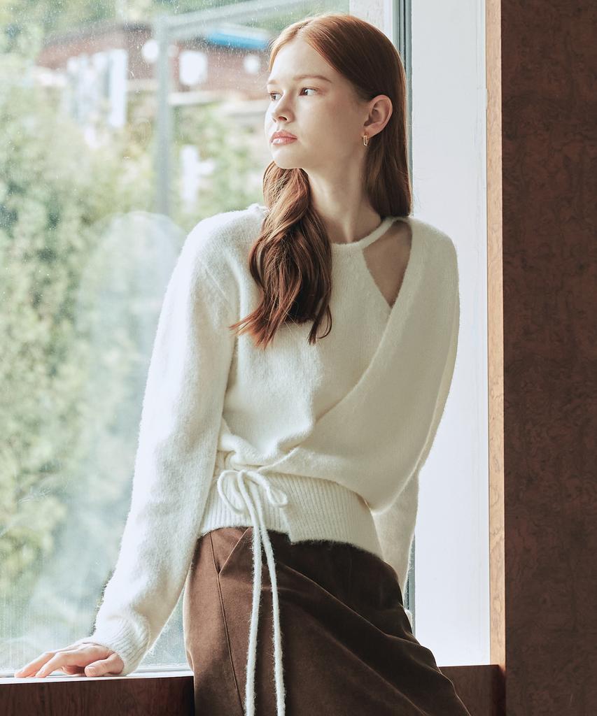 ZEROSTREET [2 Types][8 Colors] Wool Blending Wrap Sweater