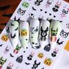 1/6 Pcs Halloween Nail Stickers Cute Skull Pumpkin Ghost Spider Nail Slide Decals Nail Supplies Manicure Decoration