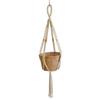 Handmade Cotton Rope Hanger Flower Pot Gardening Tassel Hanging Basket Tray Plant Hanger  Outdoor