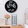 HZDHCLH Часы настенные цифровые часы с большим экраном цифровые часы с пультом дистанционного управления 12 дюймов светодиодные настенные часы RGB12 цвета температура влажность для дома спальня