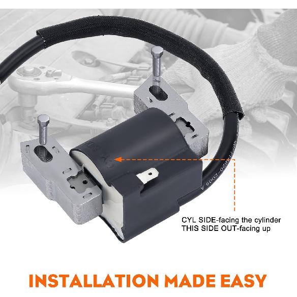 HIPA 590454 Катушка зажигания Совместима с Brigg Stratt 799381 790817 692605 802574 Якорь магнето