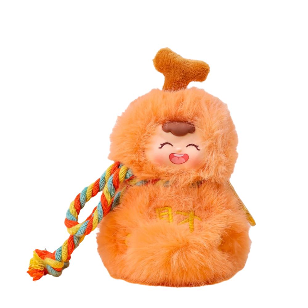 Kawaii Plush Doll Keyring Ornaments Good Luck Pendant Creative Mini Gourd Keychain  for Lovers