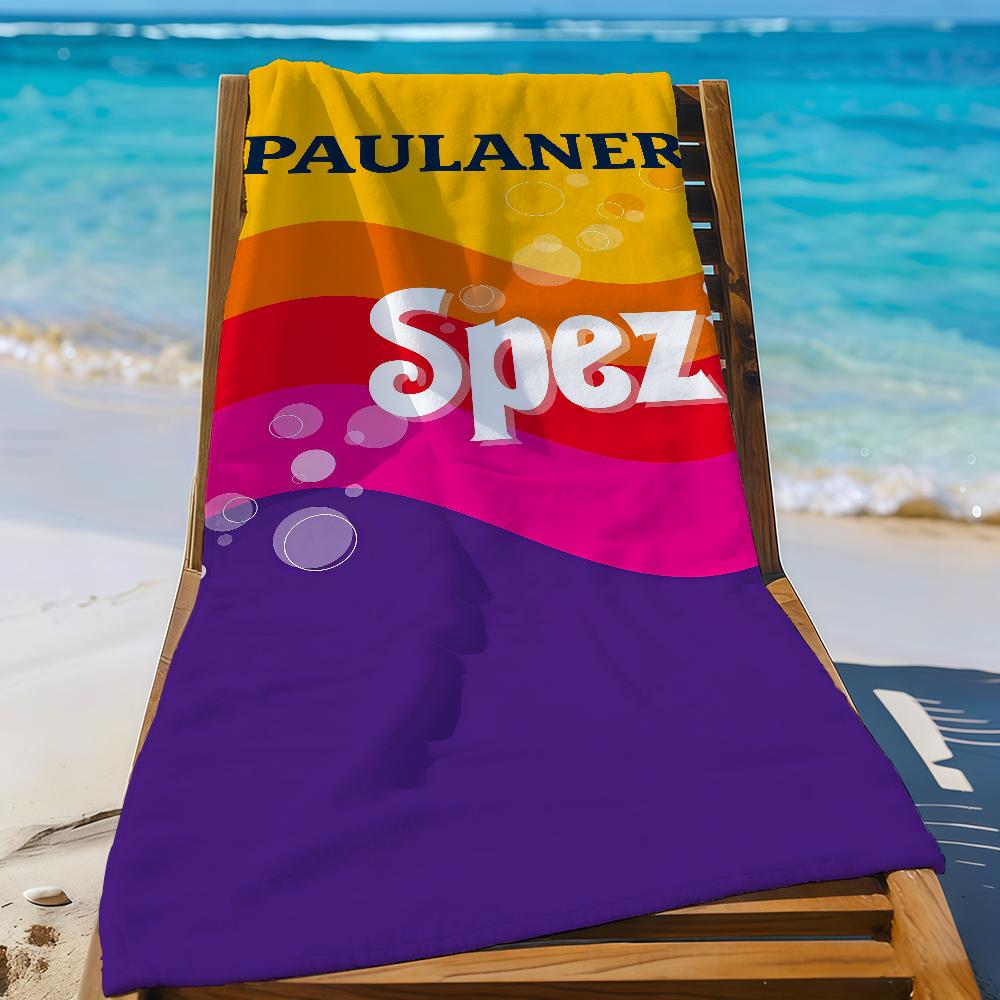 Модное полотенце с логотипом P-Paulaner S-Spezi-S Спортивное Быстросохнущее Туристическое Снаряжение для Кемпинга Песозащитное Мягкое Легкое Большое Пляжное Полотенце