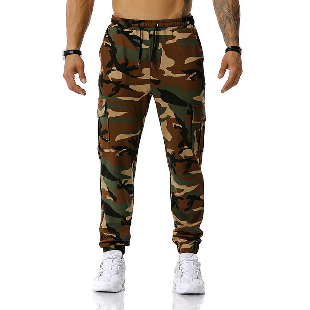 Men's Patchwork Camouflage Jogging Pants Outdoor Sports Pants Fitness Pants