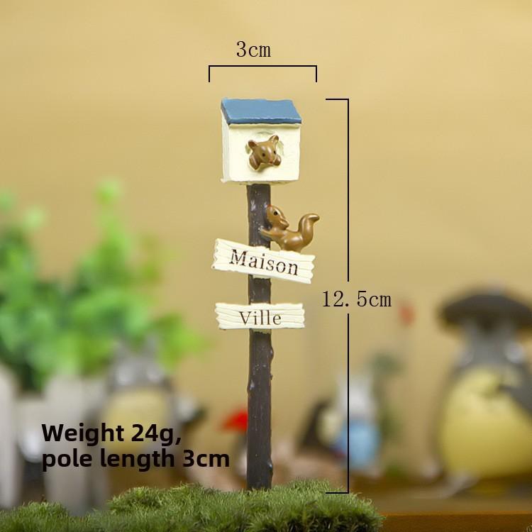Mailbox Creative Squirrel Microscopic Scene Decoration Props Mini Model Ornament