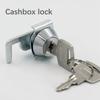 Rust-Resistant Mini Cam Lock with Quick Clip Metal Cabinet Easy Replacement POS Drawer Lock Silver with Keys Cash Box Lock