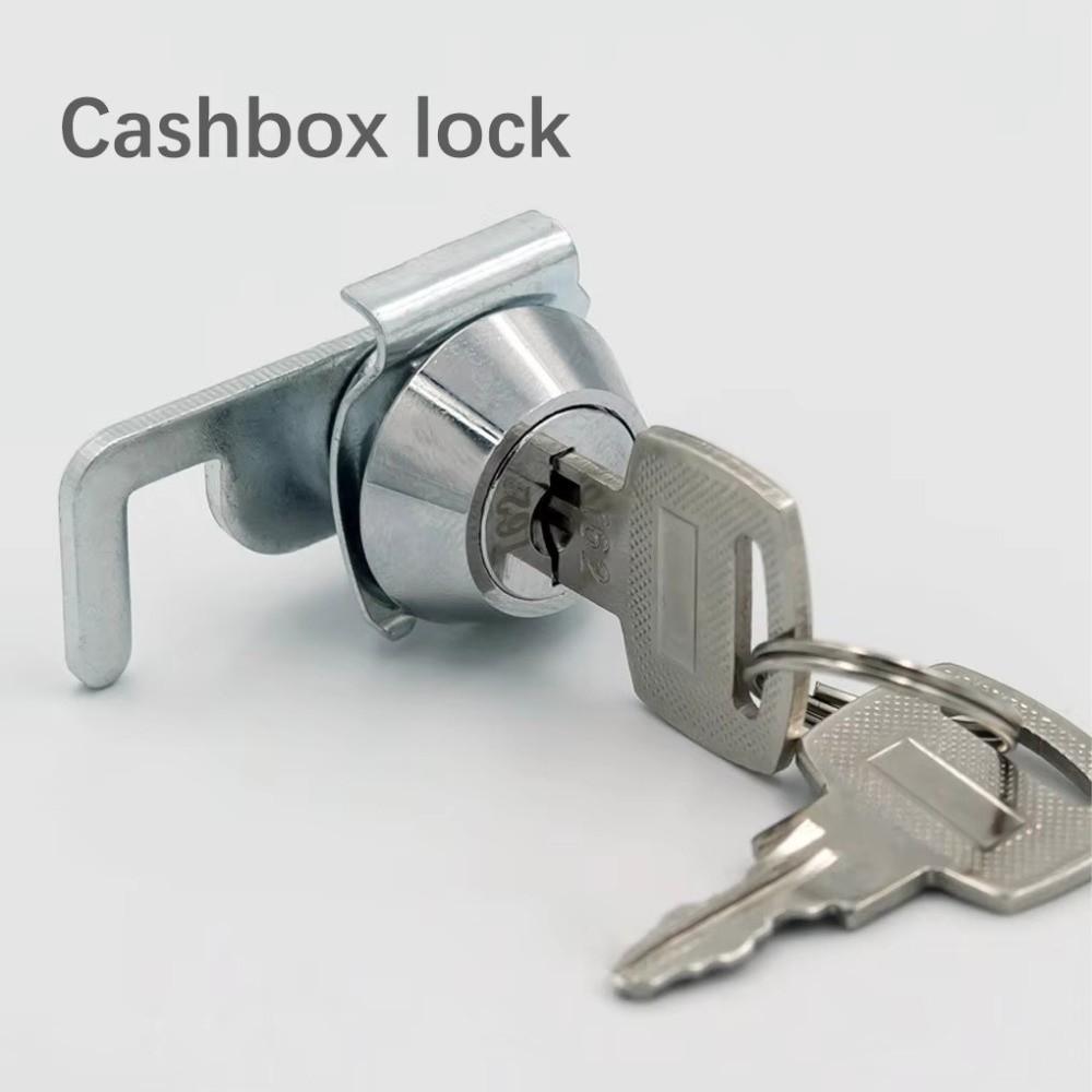 Rust-Resistant Mini Cam Lock with Quick Clip Metal Cabinet Easy Replacement POS Drawer Lock Silver with Keys Cash Box Lock