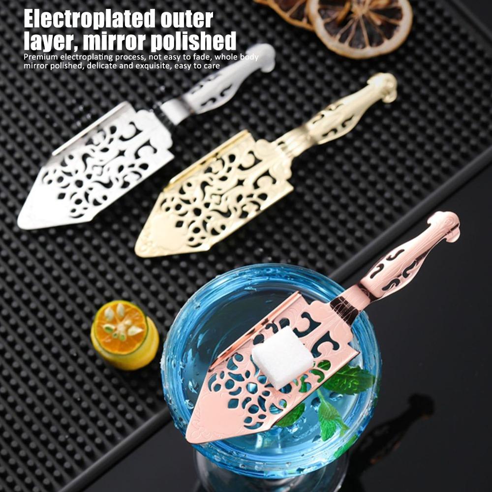 Vintage Absinthe Filter Spoon Hollow Design Strainer Spoon Wormwood Cocktail Spoon Cocktail Bars
