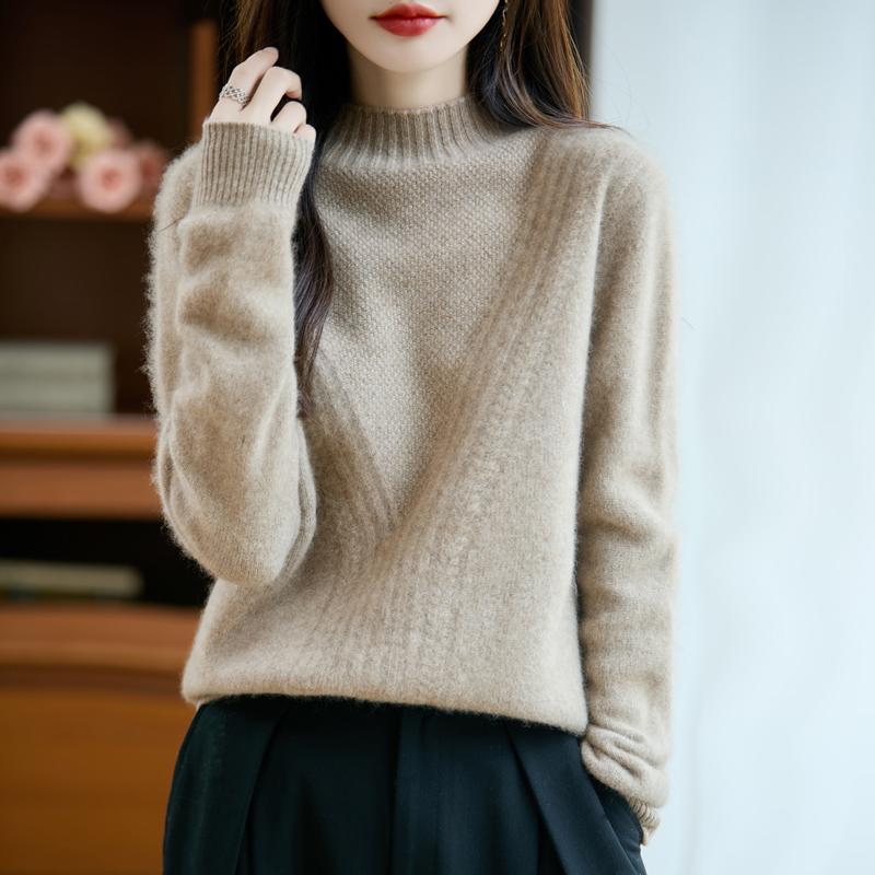Женский кашемировый свитер Qinghe кашемир 30% кашемир 70% шерсть осенне-зимний пуловер теплый и модный