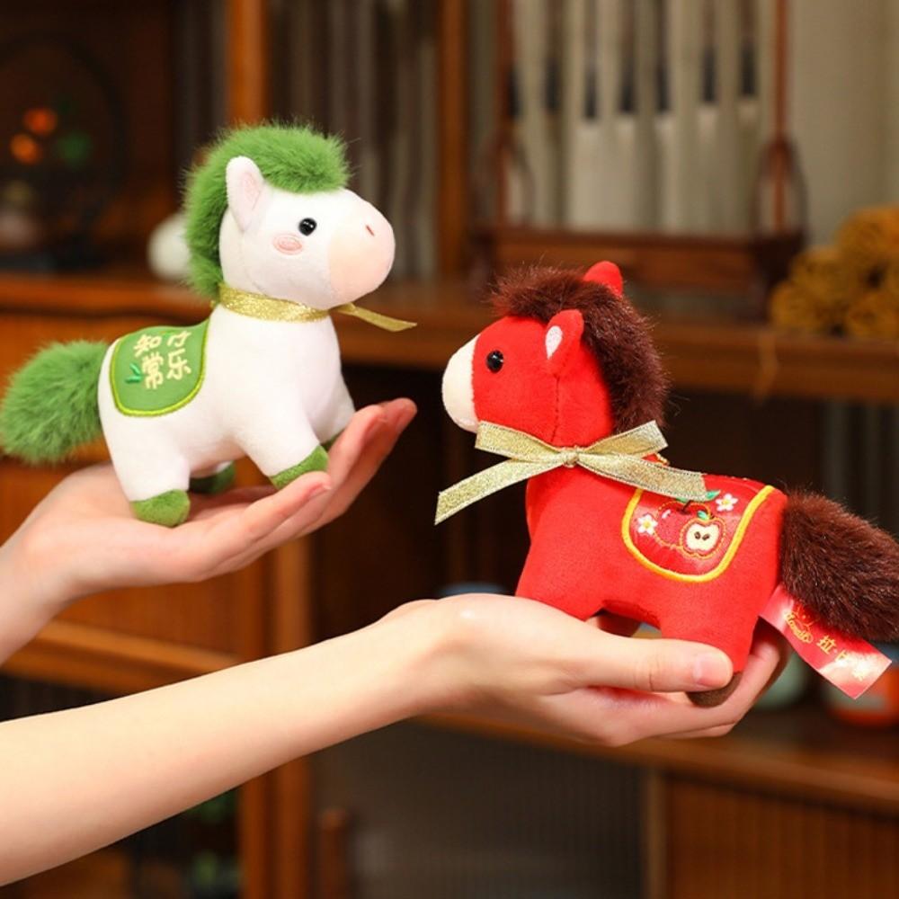 Mascot Dolls 2026 Horse Plush Doll Cute Zodiac Pony Figurine Lucky Horse Plush Toys Birthday Gift