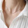 Ultra-Thin Snake Bone Chain Bead Necklace - Stainless Steel Clavicle Chain for Men & Women, 2025 Design
