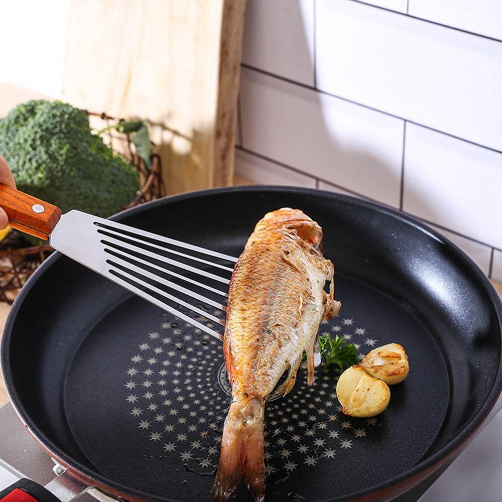 Utensils Stainless Steel Non-slip Slotted Turner Frying Spatula Fish Spatula Leaky Shovel
