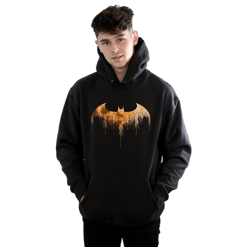 DC Comics Мужская толстовка с капюшоном Batman Arkham Knight Хэллоуин Логотип Луны Заливка