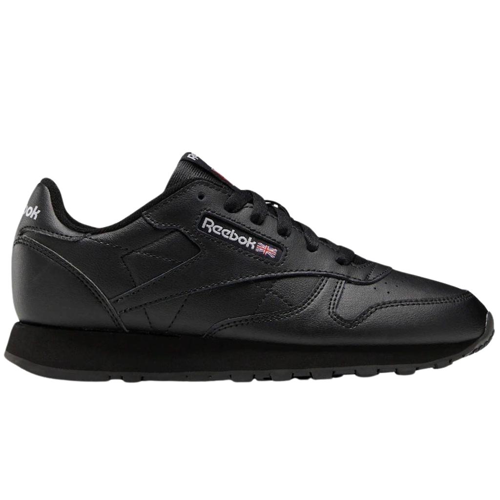 Подростковые спортивные кроссовки Reebok 100010470 Classic Leather черные r. 34,5