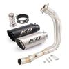 Для Yamaha YZF-R7 2021-2025 MT-07 FZ07 2014-2024 Tracer 7 2016-2024 Мотоцикл Полная выхлопная система 51 мм Глушители Передняя соединительная труба