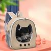 Cat Bag Portable and Breathable Cat Pet Backpack Space Capsule Dog Bag Shoulder Pu Kitten Bag