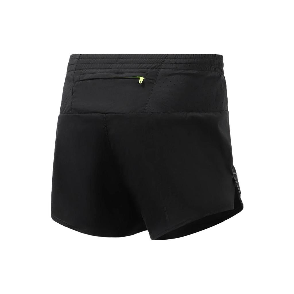 Li Ning Running Series однотонные светоотражающие прямые шорты с логотипом женские шорты черного цвета AKSR320-2