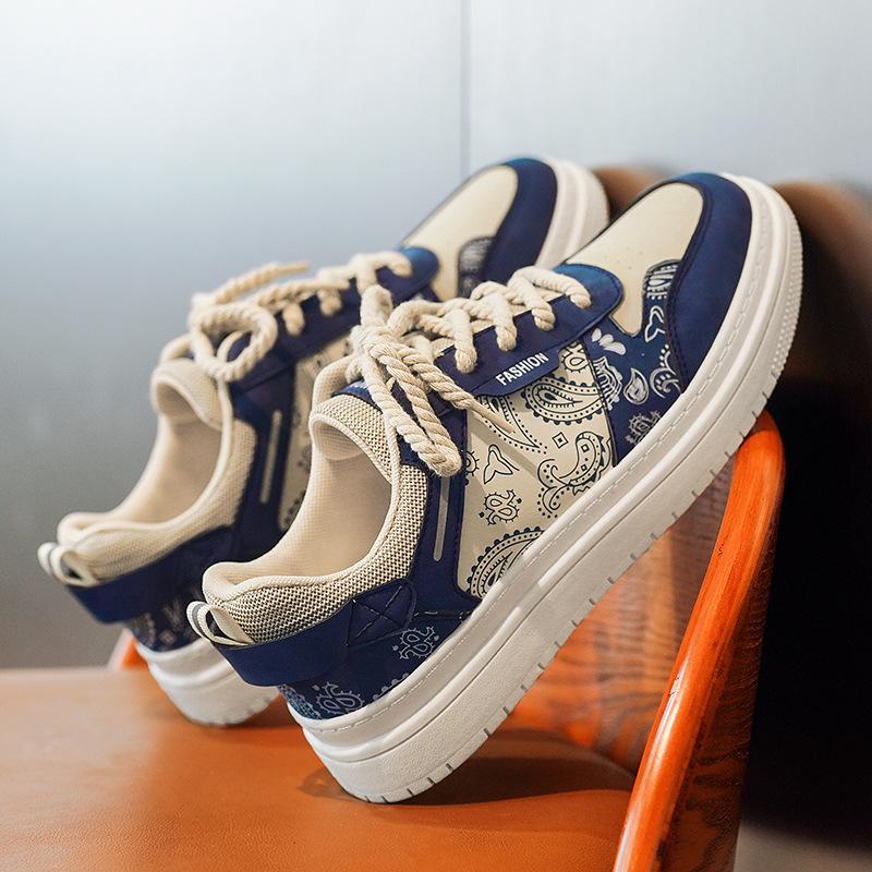 Ins Korean Version of The Round Head Leather Panel Shoes Female