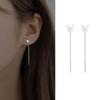 Pure Butterfly Ear Cable New Trendy Tassel Earrings Long Earrings Simple and Cold Earrings