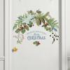 Merry Christmas Door Green Plant Posters Wall Decals Wall Stickers Window Decals Christmas Murals