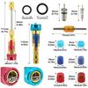 URMECCH R134A Valve Core Tool Kit for Refrigerant Air Conditioner System, High Low Pressure Valve Core Quick Remover Installer,