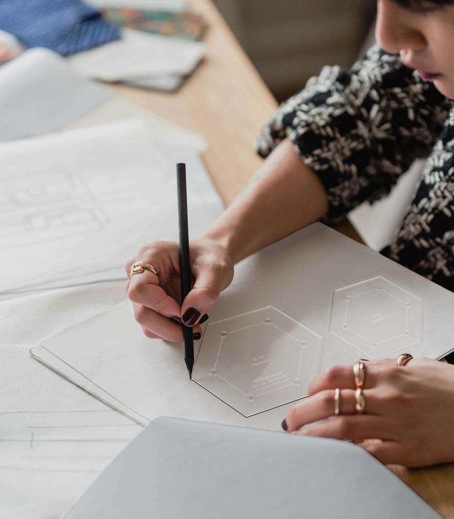 Traceease 6 шт. шестиугольные геометрические трафареты-шаблоны «сделай сам» 1 «2» 3 «4» 5 дюймов трафаретная линейка для геометрических измерений-толщина 1 8 дюймов