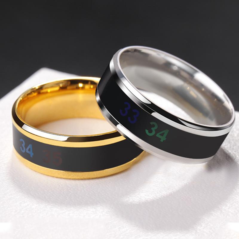 Водонепроницаемые ювелирные изделия из титановой стали, термочувствительные кольца, свадебное кольцо для женщин и мужчин, чувствующее интеллектуальное настроение, эмоции