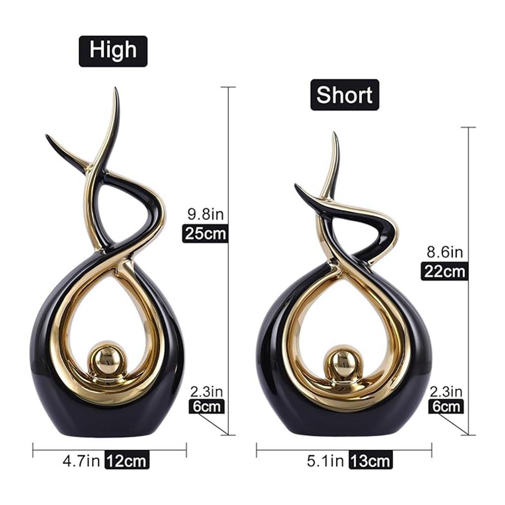 Украшение для дома Современное абстрактное искусство Керамическая статуя Украшение обеденного стола Столовая Офисное ядро Украшение гостиной Кофе