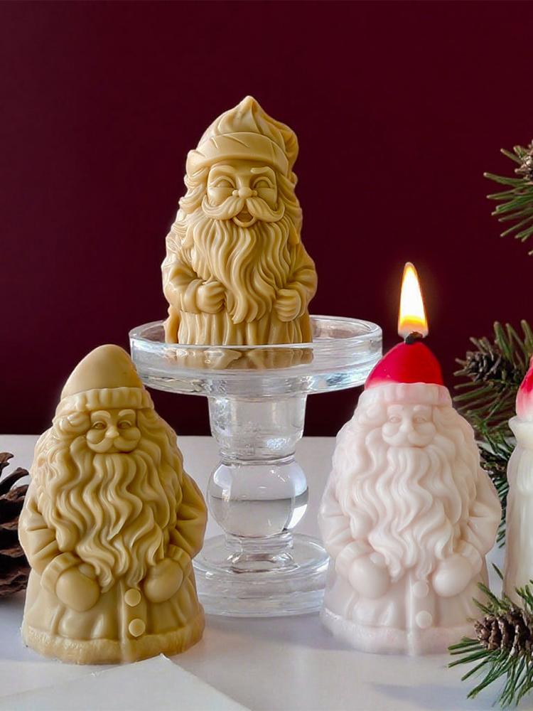 Ароматическая свеча Гипсовые смоляные украшения Формы Формы для свечей в виде Санта-Клауса Силиконовые формы Форма для литья смолы для домашнего декора Сделано