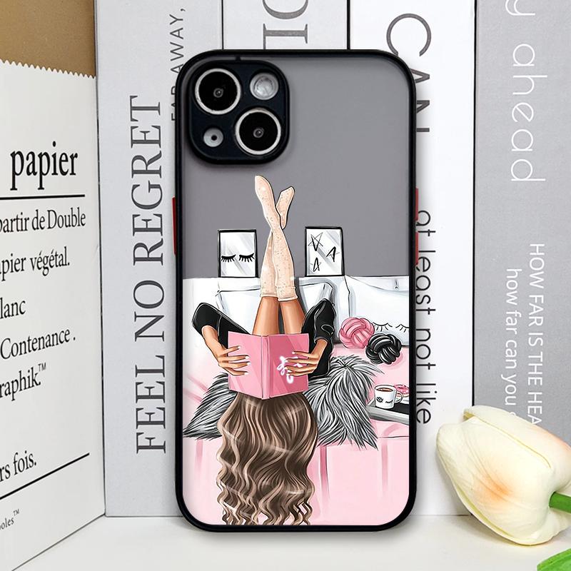 Модный Чехол для Телефона Городская Девушка для iPhone 17 16 Pro Max 16e Mini 15 14 13 12 11 XS MAX X XR 7 8 14 Plus Красивые Женщины Жесткий Чехол