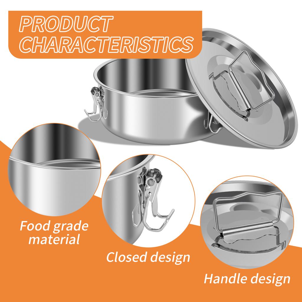 Flan Mold Stainless Steel Cake Baking Flan Pan Mold 1.5QT Cheesecake Pans Flanera Flan Mould Portable Kitchen Cake Baking Tools