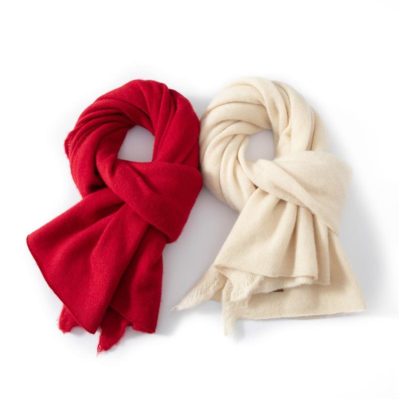 Женский шарф из 100% чистого кашемира с бахромой, зимний, теплый, мягкий, уютный, с кисточками, модный, повседневный, накидка, аксессуар для холодной погоды