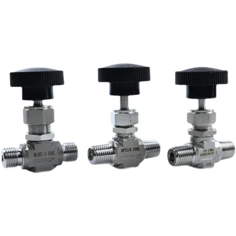 1/4" 3/8" 1/2" BSP NPT Внутренняя Наружная Прямая Колено Нержавеющая Сталь 316L Игольчатый Дроссельный Клапан 1000 PSI / 3000 PSI