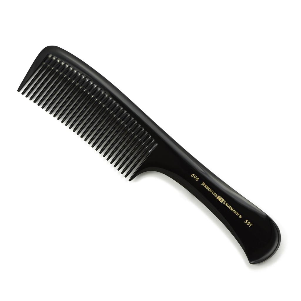 Hercules Sägemann Seamless Handle Detangling Comb 696W - 591W Wide Teeth 22.7 Cm