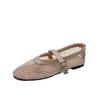 Fashion Summer, Wear Round Toe, Straight Buckles, Casual and Comfortable, Women's Flats, Cut-out Mary Jane Single Shoes,fishnet Shoes