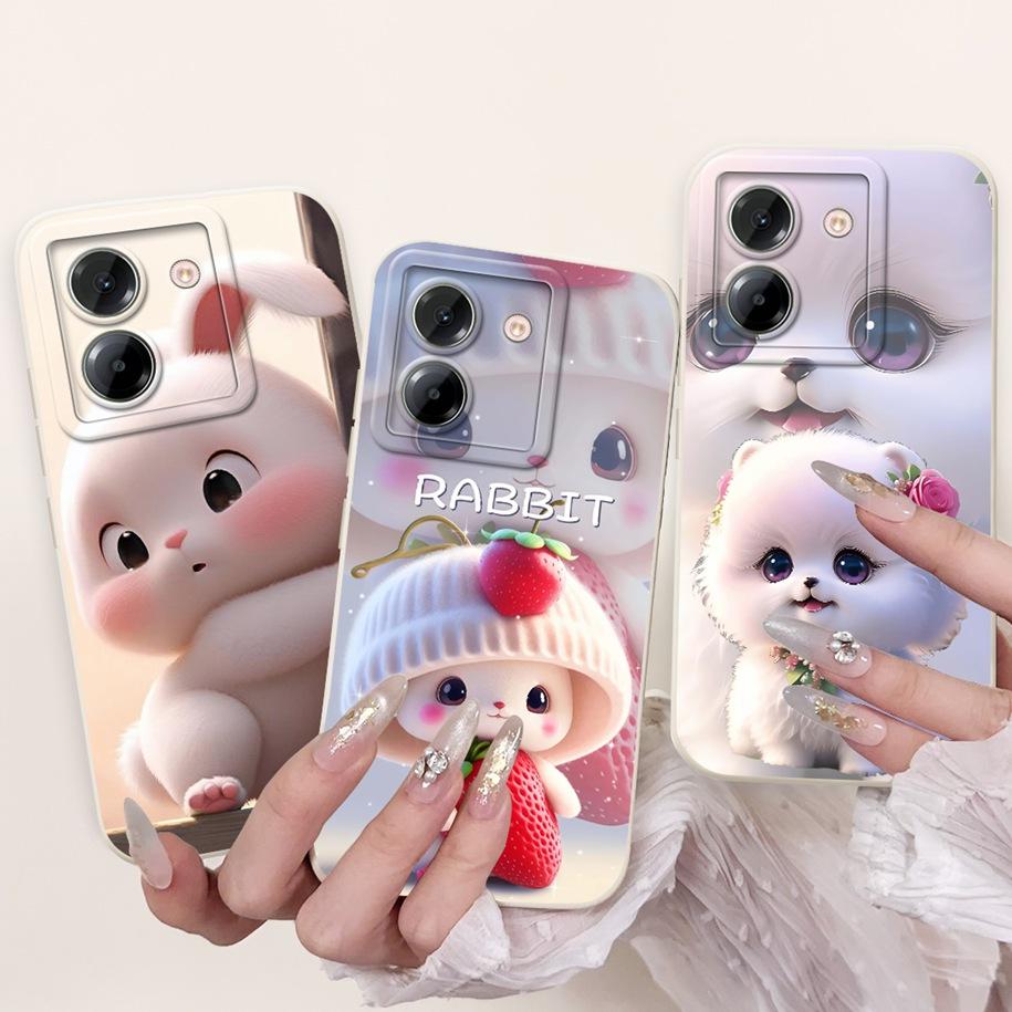 For Xiaomi Poco M7 Pro 5G Case Cute Rabbit Cat Cartoon Shockproof Silicone TPU Soft Cover on Xiaomi Poco M7 5G M 7 M7Pro 5G Capa
