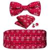 Barry.Wang Mens Cummerbund Belt and Bowtie Set Silk Pre Bow Tie Hanky Cufflink Set