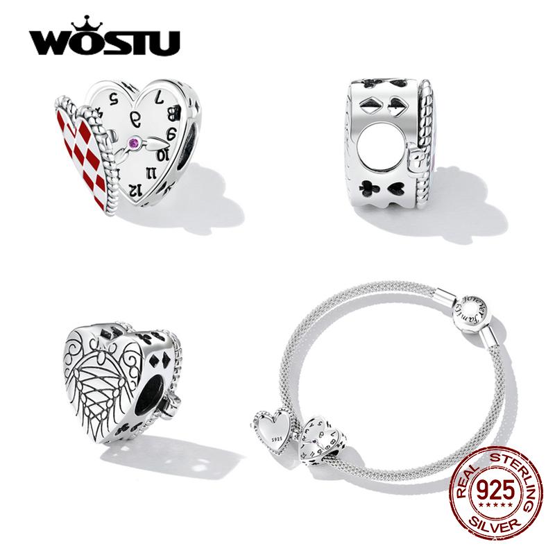 WOSTU 925 Sterling Silver Fashion Colorful Magic Series Magic Cat Charms Beads for Women Fit Original Bracelets Fine DIY Jewelry