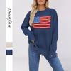 Autumn and Winter New Temu Hot Sale Round Neck Independence Day Holiday Hot Sale Fashion Sweater Women