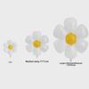 Xiaohongshu-Recommended White Frangipani Smiley Daisy Balloon for Birthday Party Décor