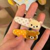 2 шт. Кавайные заколки для челки и боковых прядей Rilakkuma, мультяшные милые заколки для волос в горошек, сладкие универсальные заколки для волос, украшение для волос, подарок на день рождения