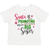 Inktastic Santa Is Promoting Me To Big Sister Toddler Kids Boys T-Shirt Kids Sibling Merry