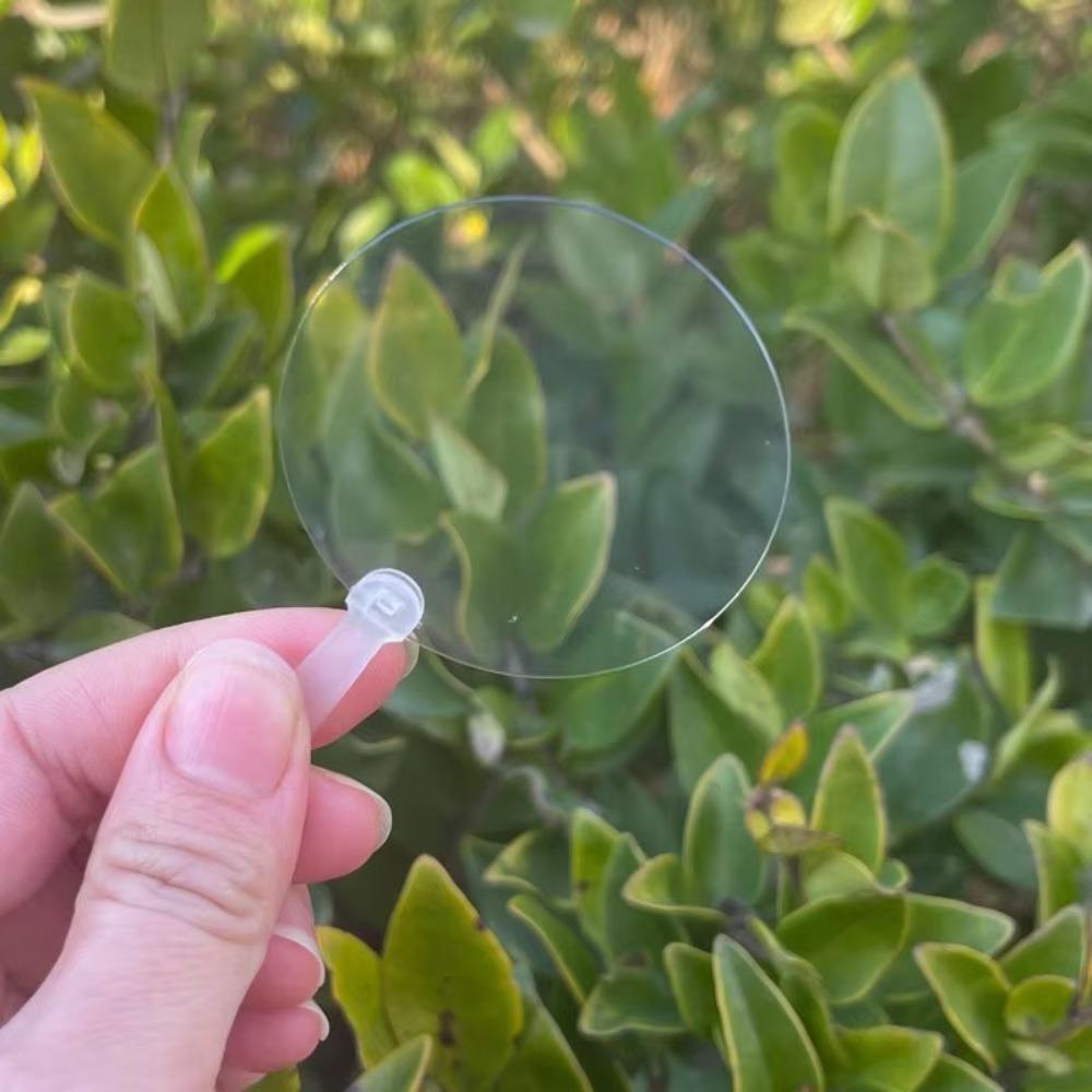 50Pcs Round/Flower/Heart Shaped Mini Transparent Fan Acrylic Children's Art Fan Blank Fan Child